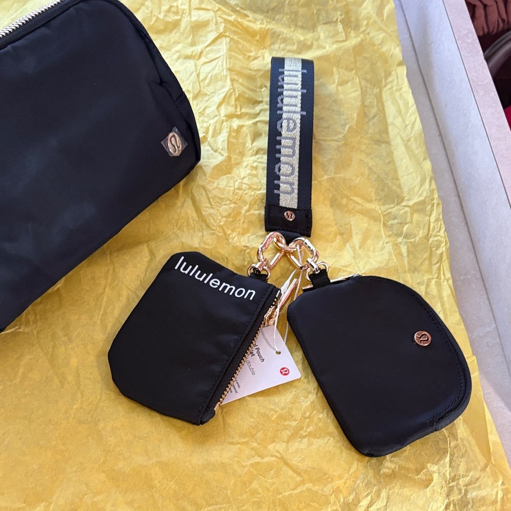 lululemon athletica Black Crossbody Bag Trio 🖤💛 - Picture 2 of 6